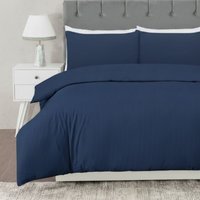 Hotel Quality Stripe Duvet Cover Set Blue - Blue / 230cm - thumbnail 1