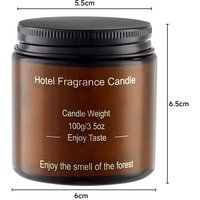 Handcrafted Soy Wax Scented Candle - Brown / Lemon and Rose