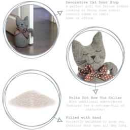 Cat  Dog Door Stops Set Milo  Jasper - Brown - thumbnail 2