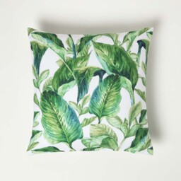 Banana Leaf Outdoor Cushion 45 x 45 cm, Set of 2 - Green - thumbnail 2