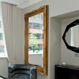 MirrorOutlet Carved Louis Gold Antique Style Dress Mirror 175 x 89cm - Yellow - thumbnail 2
