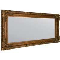 MirrorOutlet Carved Louis Gold Antique Style Dress Mirror 175 x 89cm - Yellow - thumbnail 1