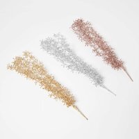 Homescapes Silver  Gold Mistletoe Garland Set of 3, 53 cm - Gold - thumbnail 1