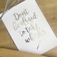 Kitchen Quote Print - Silver