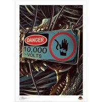 Jurassic Park Danger 10,000 Volts Limited Edition Art Print - Multi