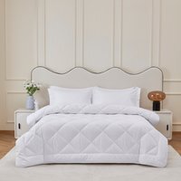 300gsm Hotel Quality Wool Blend Duvet - White / 260cm