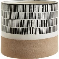 Jada Large Striped Planter - Black & White