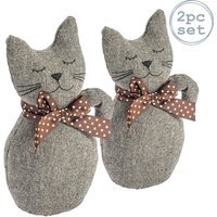 16 x 25cm Jasper the Cat Door Stop Grey - Grey - image 1