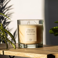 Fresh Cotton Scented Candle 3 Wick  - cream