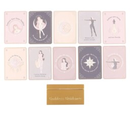 Goddess Energy Affirmation Cards With Wooden Stand - Gold - thumbnail 4