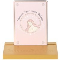 Goddess Energy Affirmation Cards With Wooden Stand - Gold