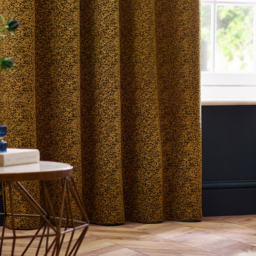 Galaxy Chenille Eyelet Curtains - Gold / 168cm / 183cm - thumbnail 3