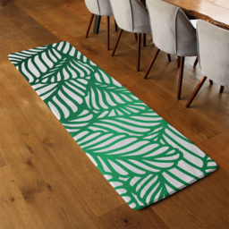 Green Biophilic design with natural analogues texture Designer Runner Rug - Green - thumbnail 3