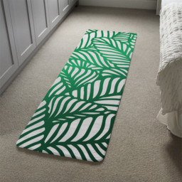 Green Biophilic design with natural analogues texture Designer Runner Rug - Green - thumbnail 4
