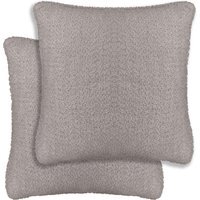 Pair of Royale Boucle Cushion Covers - 43x43cm - Cases Only - Silver - image 1