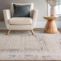 Strata Grey  Cream Sketched Border Rug - Grey / 230cm - thumbnail 4