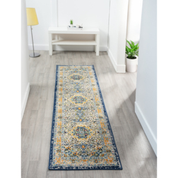 San Marino Living Room Area Rug - Low Pile Medallion Floral Design Muti Coloured - Multi Coloured / 290cm - thumbnail 2