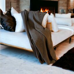 Matris Home Athena Throw Blanket - Grey - thumbnail 2