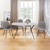 Athens Rectangular Dining Table - Concrete Effect - thumbnail 1