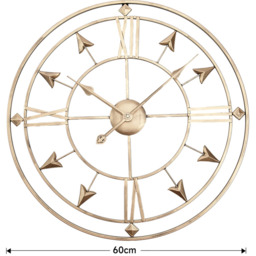 Golden Silent Wall Clock - Dark Gold - thumbnail 2