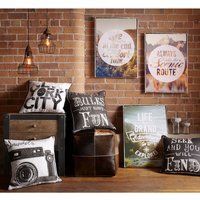 Art for the Home Life Begins Forest Inspirational Typography Canvas - Brown