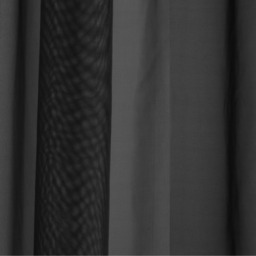 Pair of Slot Top Sheer Plain Woven Voile Curtain Panels - Black / 137cm - thumbnail 2