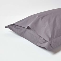 200 Thread Count Egyptian Cotton Oxford Pillowcase - Dark Grey - thumbnail 2