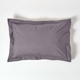 200 Thread Count Egyptian Cotton Oxford Pillowcase - Dark Grey - thumbnail 3