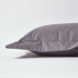 200 Thread Count Egyptian Cotton Oxford Pillowcase - Dark Grey - thumbnail 5