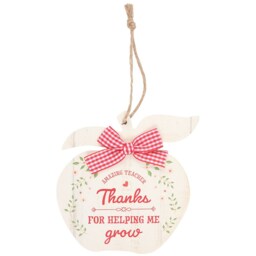 Thanks for Helping Me Grow Apple Hanging Sign - H14.5cm - thumbnail 2