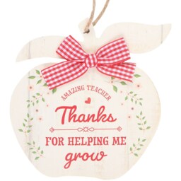 Thanks for Helping Me Grow Apple Hanging Sign - H14.5cm - thumbnail 3