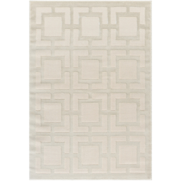Vellure Modern Indoor Living Room Area Rug Embossed Metallic Sheen Maze Design - Cream / 170cm - thumbnail 5
