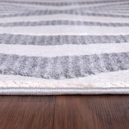 Valencia Modern Crystal Design Carved Area Rugs - Silver / 160x230 cm Rectangle - thumbnail 3