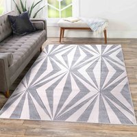 Valencia Modern Crystal Design Carved Area Rugs - Silver / 160x230 cm Rectangle - thumbnail 1