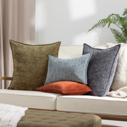 Buxton Rectangular Reversible Cushion - Burnt Orange / Polyester - thumbnail 3