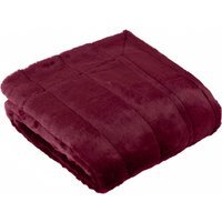 Empress Faux Fur Throw - Ruby / 200cm
