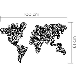 Tribal Modern Versatile Wall Art Minimalist Metal Decorative Object - Black - thumbnail 3