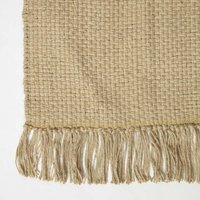 Zaphyr Natural Handwoven Jute Rug with Tassels - Natural / 150cm - thumbnail 1