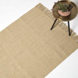 Zaphyr Natural Handwoven Jute Rug with Tassels - Natural / 150cm - thumbnail 2