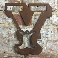 Personalised Metal lettering , Personalised Gift , Rusty Carnival Letter Y - rusty