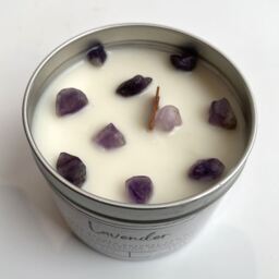 Aluminium Tin Candle - White / Lavender - thumbnail 3