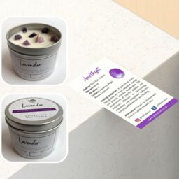 Aluminium Tin Candle - White / Lavender - thumbnail 4