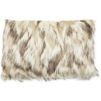 Bosie Lamina Natural Rectangular Fur Cushion - White