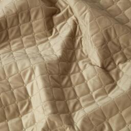 Homescapes Diamond Quilted Velvet Bed Throw - Beige - thumbnail 4