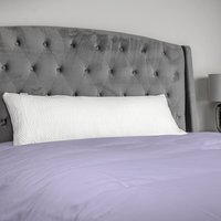 Aamira Long Full Body Cushion Pillow Shredded Memory Foam - White