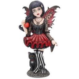 Little Shadows Hazel Gothic Fantasy Cat Fairy Ornament - 16cm - thumbnail 2
