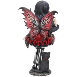 Little Shadows Hazel Gothic Fantasy Cat Fairy Ornament - 16cm - thumbnail 5