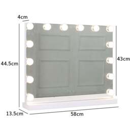 Sophia Hollywood Vanity Mirror with LED Lights - White - thumbnail 5