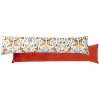 Mirrored Robin Watercolour Printed Velvet Draught Excluder - Sunset