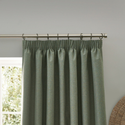 Dawn Blackout Pencil Pleat Curtains - Eucalyptus / 117cm / 183cm - thumbnail 5